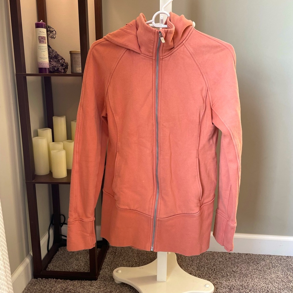 Lululemon Long Peach hooded sweatshirt- size 8